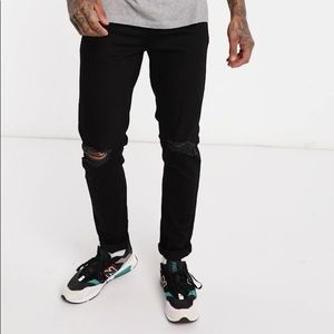 ASOS DESIGN Skinny Jeans with Knee Rips